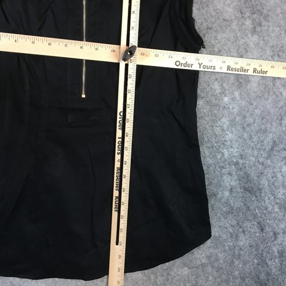 Attention Top M Tailored Fit Darts Seams Half Zip Tank Top Sleeveless Career - Picture 7 of 10